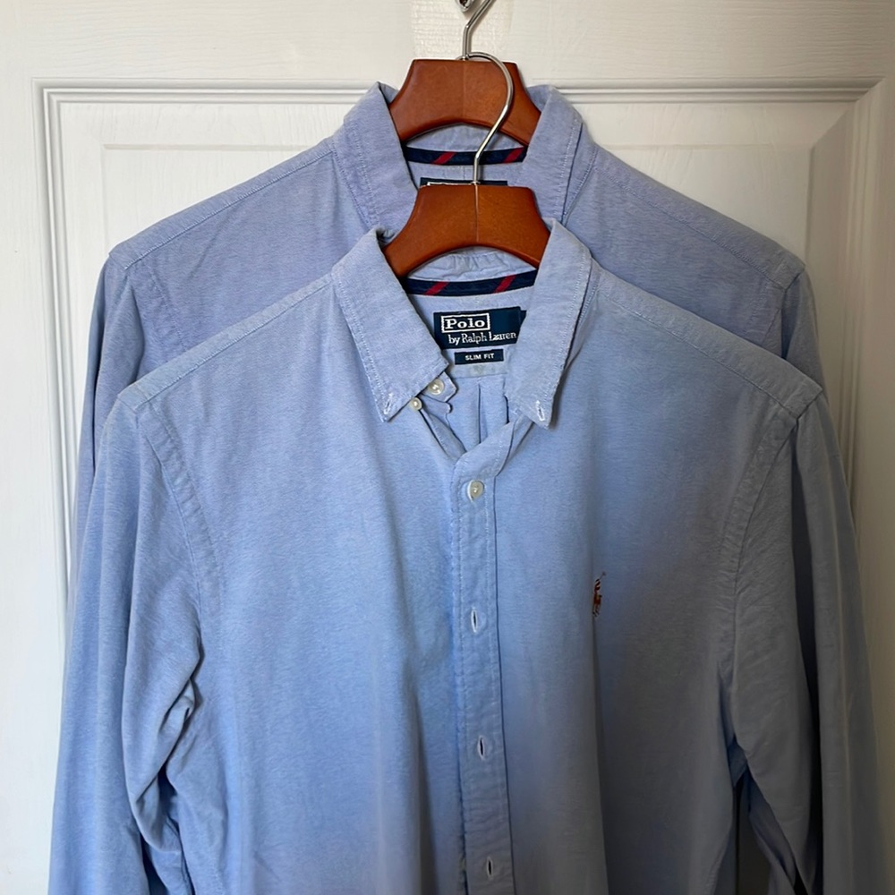 Polo Ralph Lauren blue Oxford button down shirts
